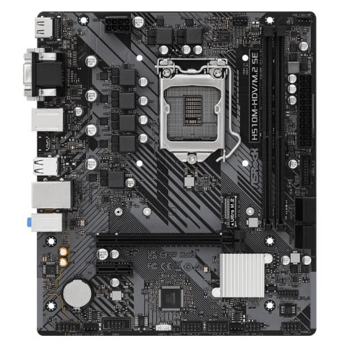 Asrock H510M-HDV/M.2 SE, Intel H510, 1200, Micro ATX, 2 DDR4, VGA, DVI, HDMI, M.2