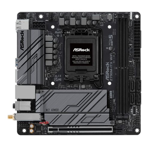 Asrock Z790M-ITX WIFI, Intel Z790, 1700, Mini ITX, 2 DDR5, HDMI, DP, eDP, Wi-Fi 6E, 2.5G & GB LAN, PCIe5, 2x M.2