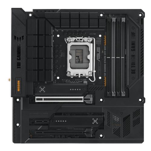 Asus TUF GAMING B760M-BTF WIFI, Intel B760, 1700, Micro ATX, 4 DDR5, HDMI, DP, Wi-Fi 6, 2.5G LAN, PCIe5, 3x M.2 *Requires a BTF Compatible Chassis*