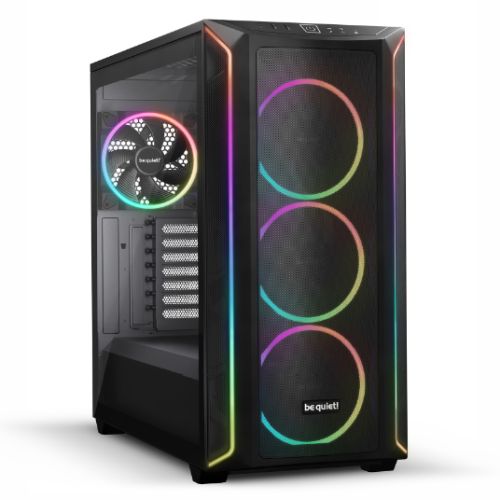 Be Quiet! Shadow Base 800 FX RGB Gaming Case w/ Glass Window, E-ATX, ARGB Front Strips & Controller, 4x ARGB Fans & Hub, Mesh Airflow, USB-C, Black