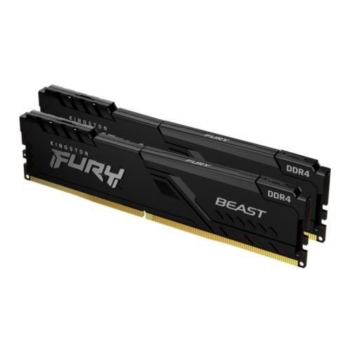 Kingston Fury Beast 64GB Kit (2 x 32GB), DDR4, 3200MHz (PC4-25600), CL16, XMP, DIMM Memory