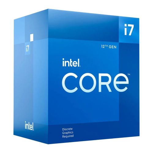 Intel Core i7-12700F CPU, 1700, 2.1 GHz (4.9 Turbo), 12-Core, 65W, 20MB Cache, Alder Lake, No Graphics