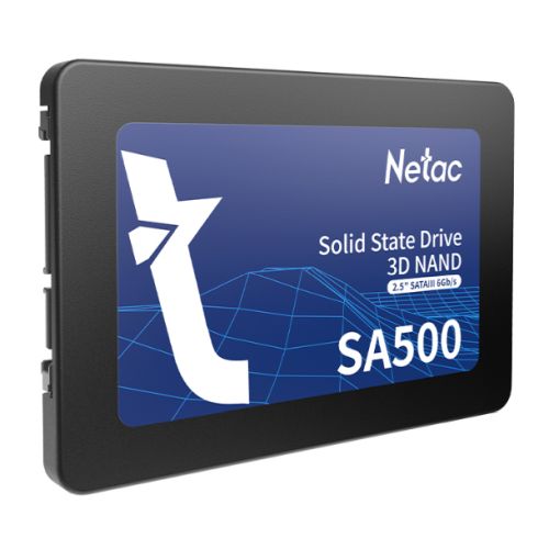 Netac 128GB SA500 SSD, 2.5", SATA3, 3D NAND, R/W 500/400 MB/s, 7mm