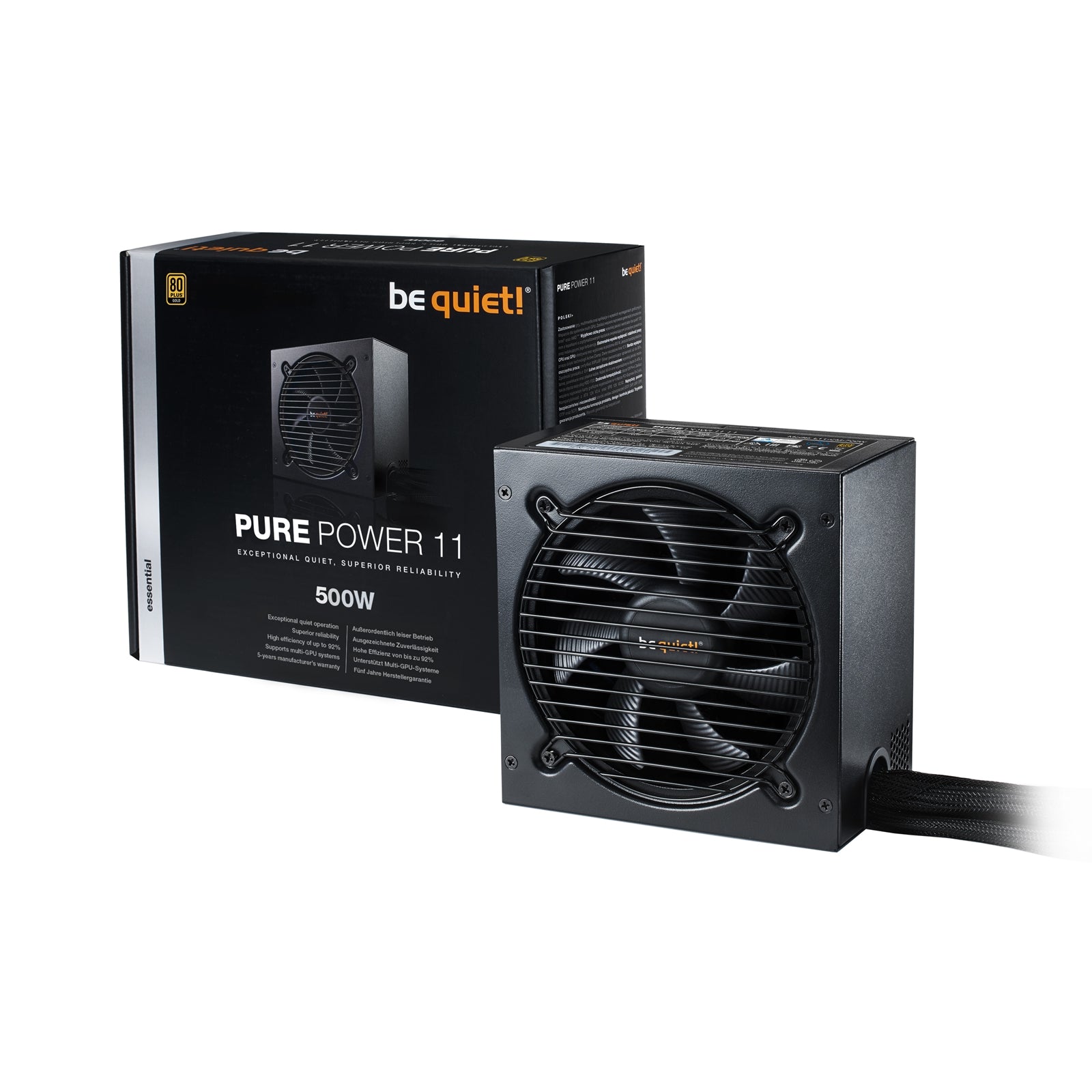 be quiet! 500W Be Quiet! PURE POWER 11, 80 PLUS Gold, Dual Rail, 40A, 120mm Fan, ATX PSU